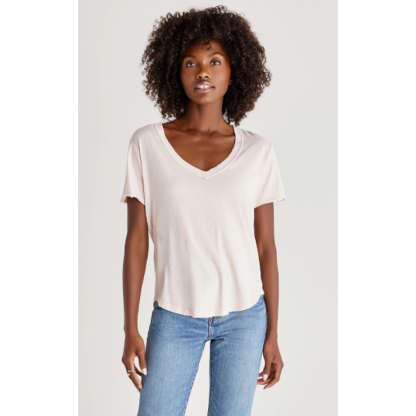Organic Cotton V Neck Tee - SPREE Boutique