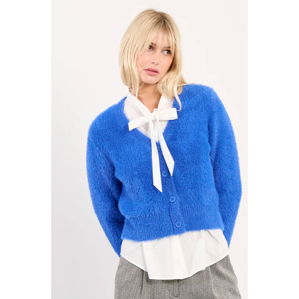Blue Fluffy Cardigan