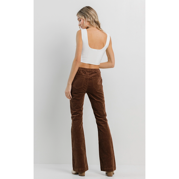 Corduroy Flare Pull On Pants