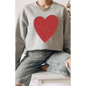 Red Heart Graphic Sweatshirt