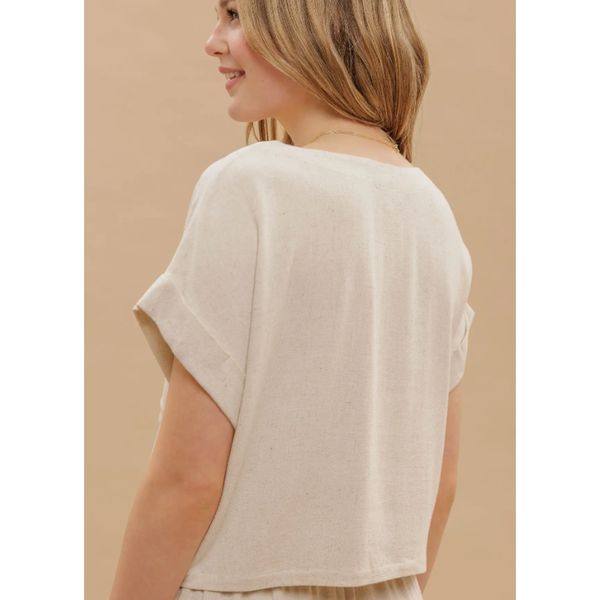 Linen Boxy Top