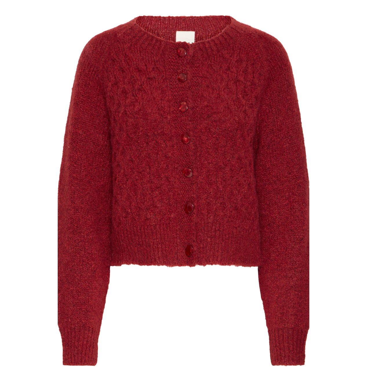 Red Knit Cardigan