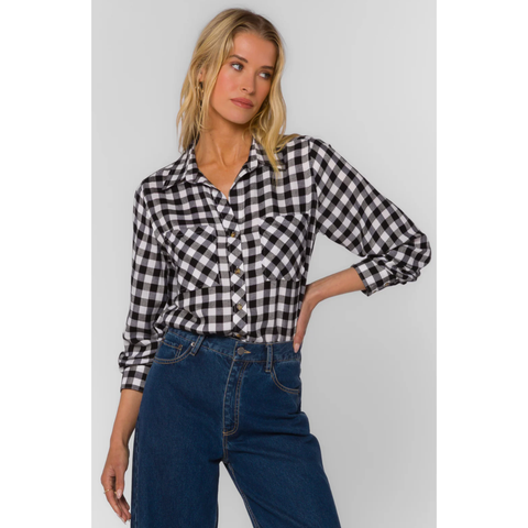 Kacia Black Gingham Shirt