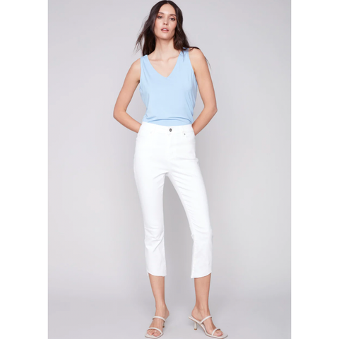 Cropped Twill Pants - SPREE