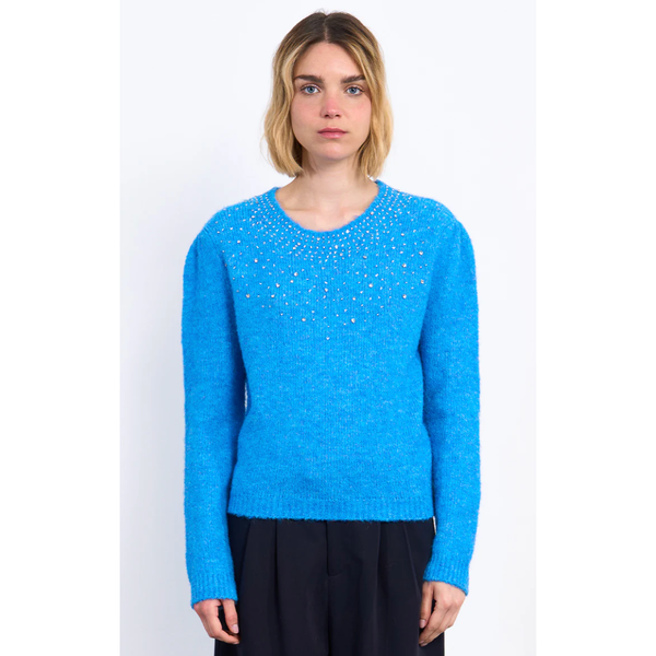 Blue Sequin Sweater