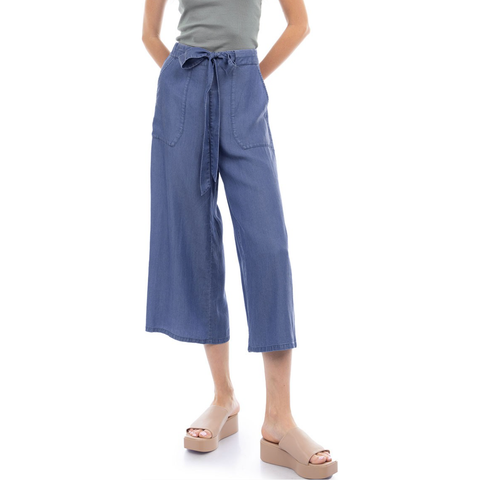 Wide Cropped Tencel Pant - SPREE
