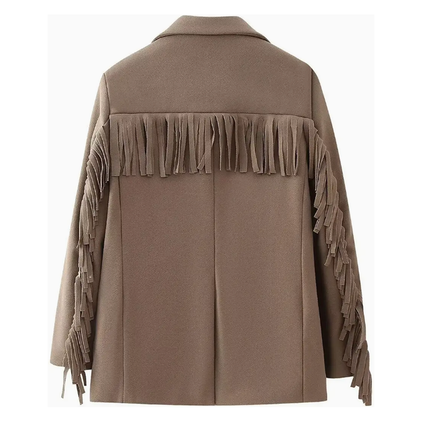 Chestnut Fringe Blazer