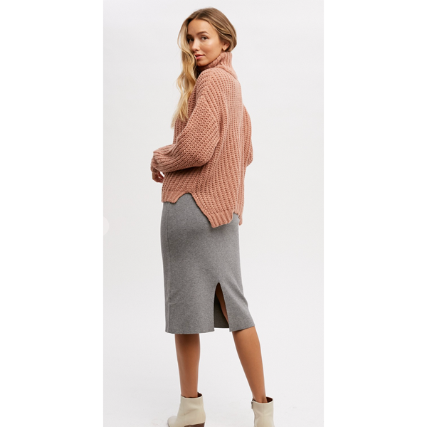 H Line Midi Sweater Skirt - SPREE