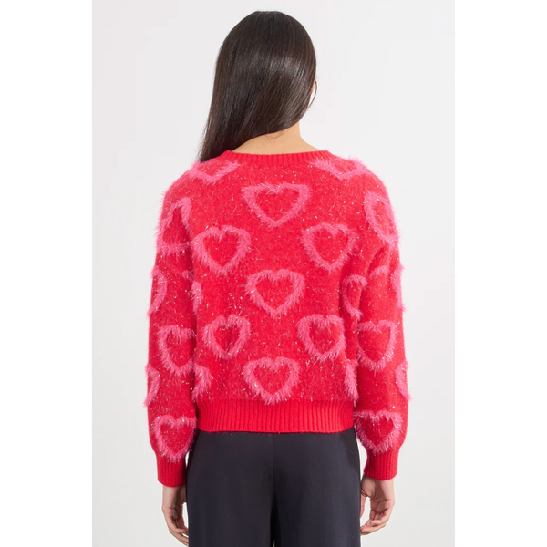 Knitted Heart Pullover