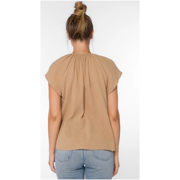 Flutter Cap Sleeve Blouse - SPREE