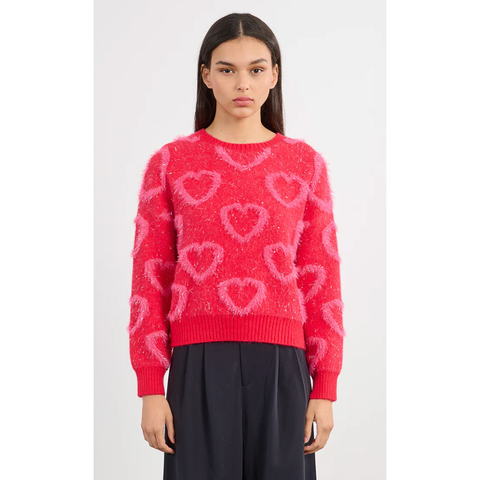 Knitted Heart Pullover