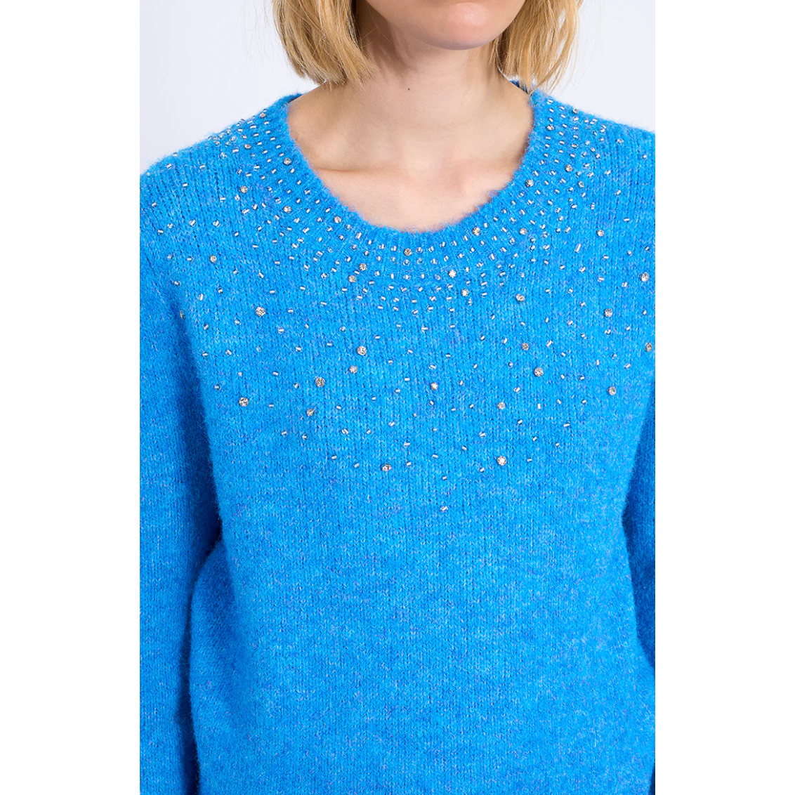 Blue Sequin Sweater