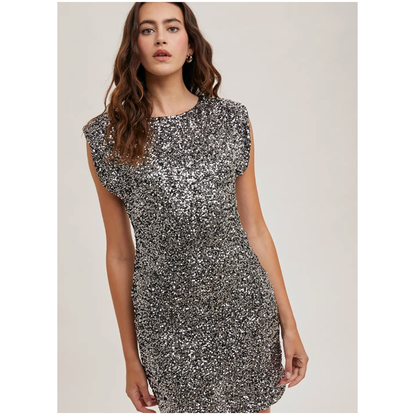 Silver Sequin Dress