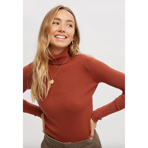 Essential Rib Turtleneck Pullover