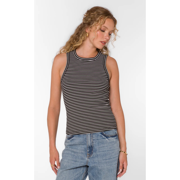 Pearson Black and White Striped Tank