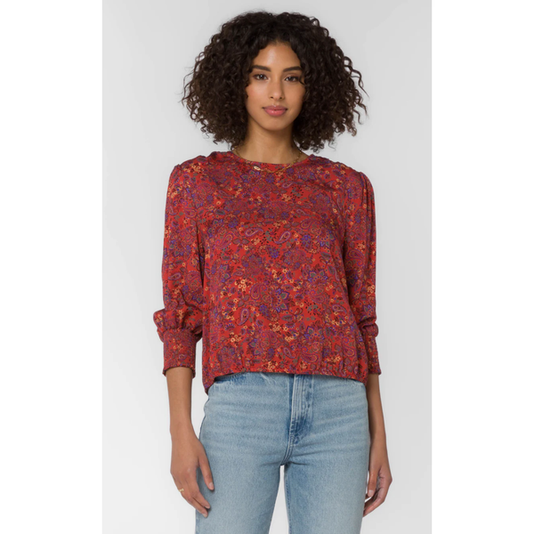 Clemence Rust Paisley Top - SPREE