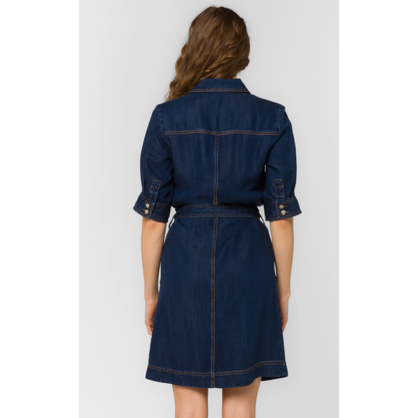 Raw Dark Denim Dress