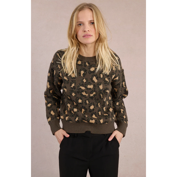 Ladies Knitted Leopard Sweater