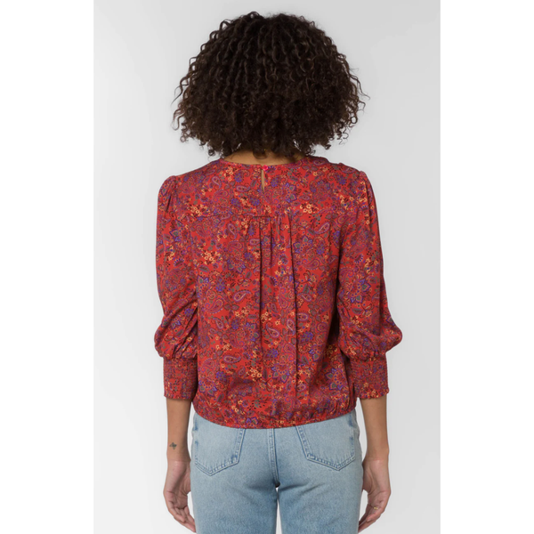 Clemence Rust Paisley Top - SPREE