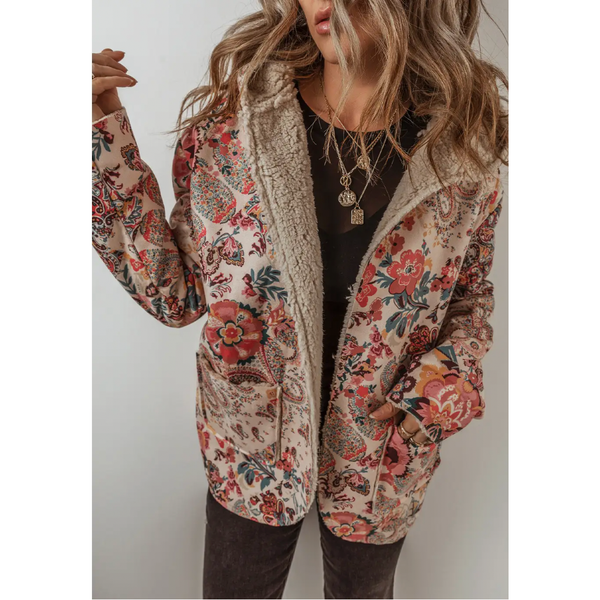 Vintage Paisley Sherpa Jacket