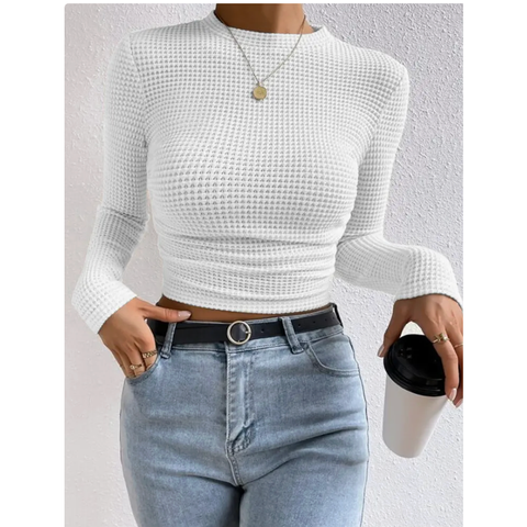 Waffle Knitted Top