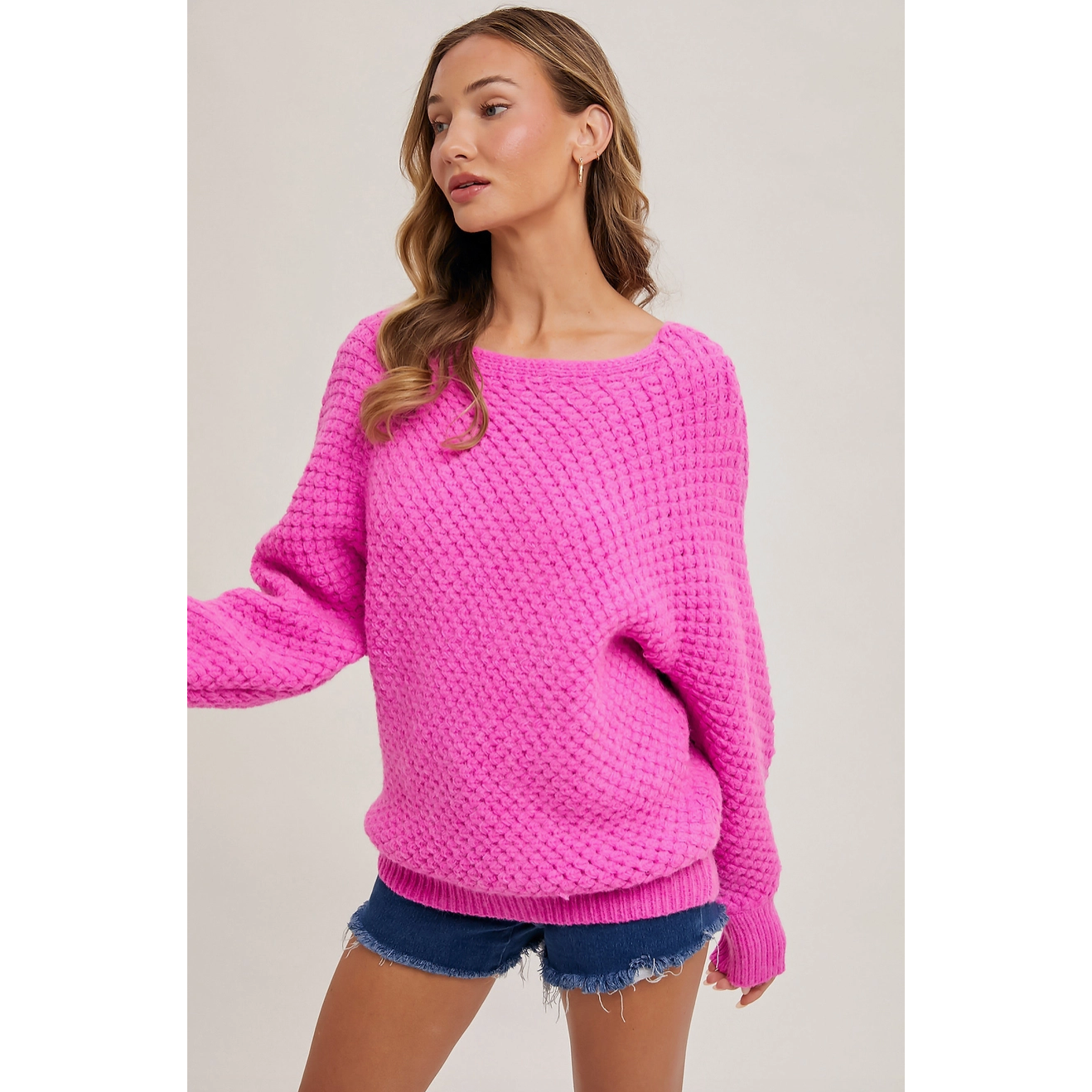 Waffle Knit Sweater