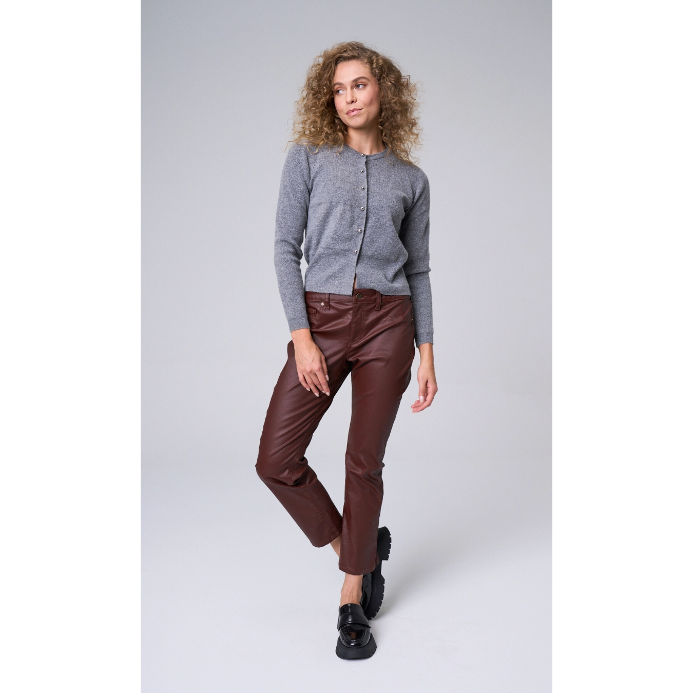 Midrise Coated Pants