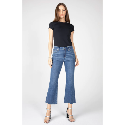 Phoenix Mid Rise Crop Flare Jeans - SPREE